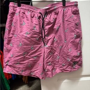 PacSun Pink Patterned Swim Shorts